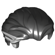 Lego Hair Swept Back with Slight Widow's Peak and Short Side Burns with Silver Streaks Print / Black