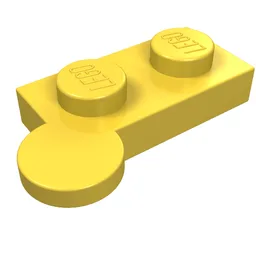 Hinge Plate 1 x 4 Swivel Top [Hollow Pin] / Yellow