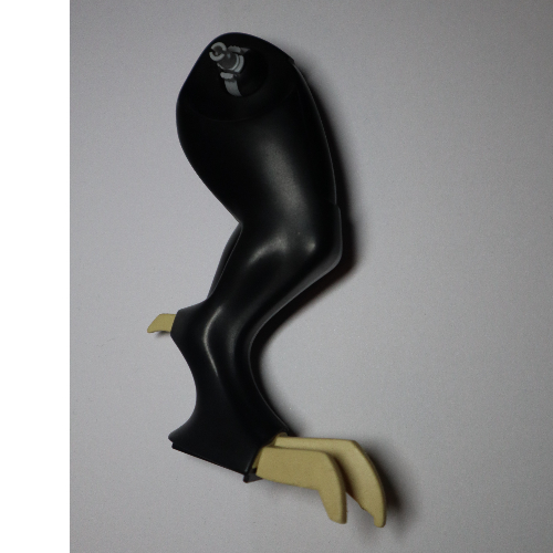 Lego Animal Body Part, Dinosaur, Tyrannosaurus Rex Leg, Left with Tan Claws Pattern / Black