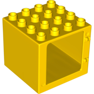 Lego Duplo Door / Window Frame 4 x 4 x 3 with Thin Top / Yellow