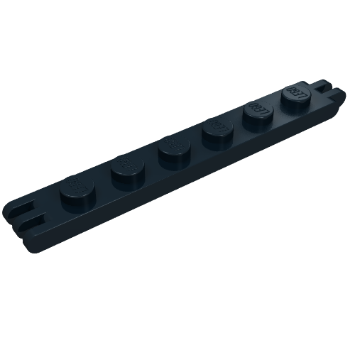 Lego Hinge Plate 1 x 6 with 2 and 3 Fingers On Ends / Black