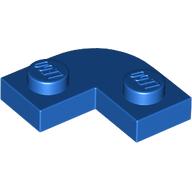 Lego Plate Round Corner 2 x 2 with 1 x 1 Cutout / Blue