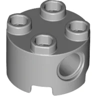 Brick Round 2 x 2, Pin Holes / Light Bluish Gray
