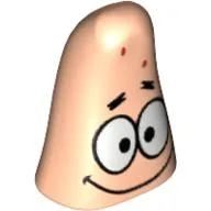 Minifig Head Special, Starfish with Eyes and Smile Print (Patrick) / Light Nougat