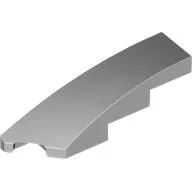 Brick Wedged, Curved 1 x 4 with Stud Notch Left / Light Bluish Gray
