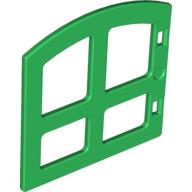 Lego Duplo Door / Window 1 x 4 x 2 Pane with Curved Top / Green