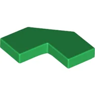 Tile Special 2 x 2 Corner with Cut Corner - Facet / Green