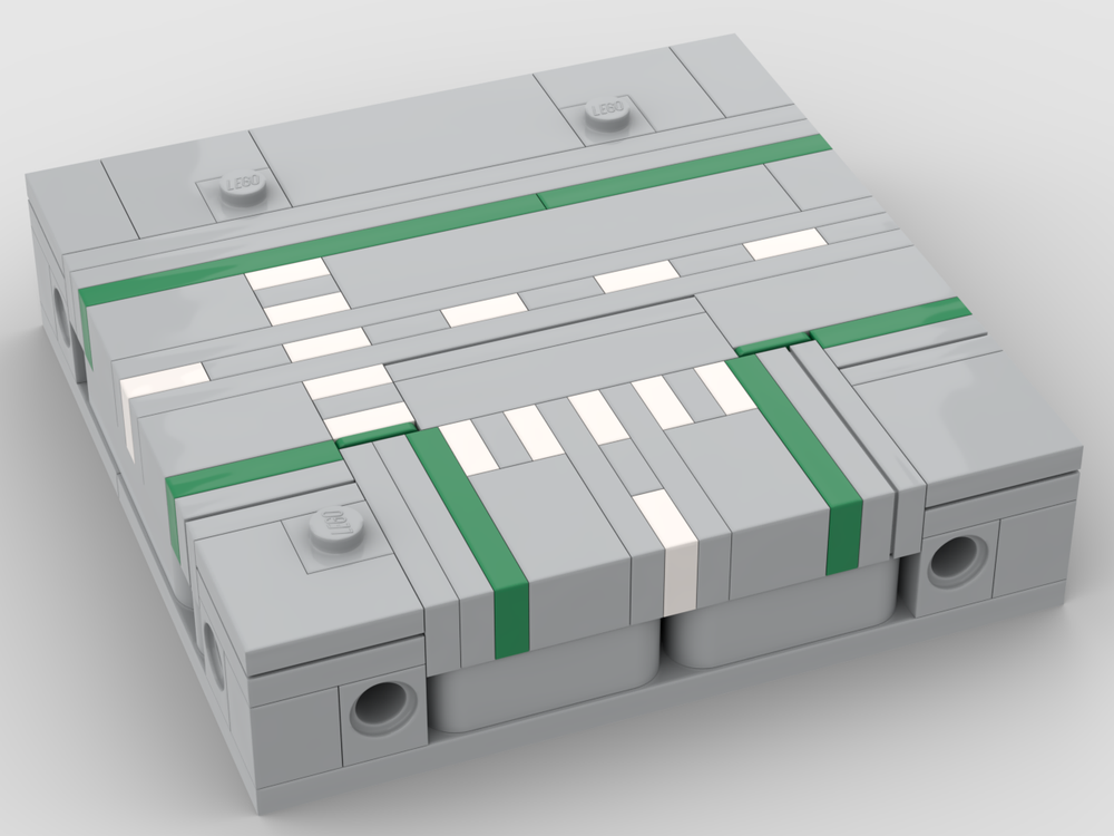 Lego 608pr0001 - Baseplate T Intersection (microscale version)