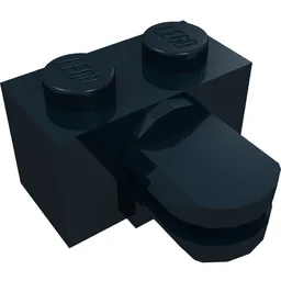 Arm Holder Brick 1 x 2 with 2 Horizontal Fingers / Black