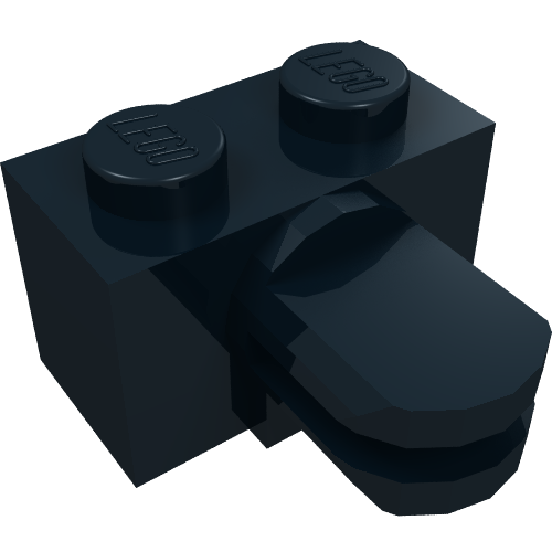 Lego Arm Holder Brick 1 x 2 with 2 Horizontal Fingers / Black