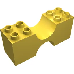 Duplo Brick 2 x 6 x 2 Double Concave / Yellow