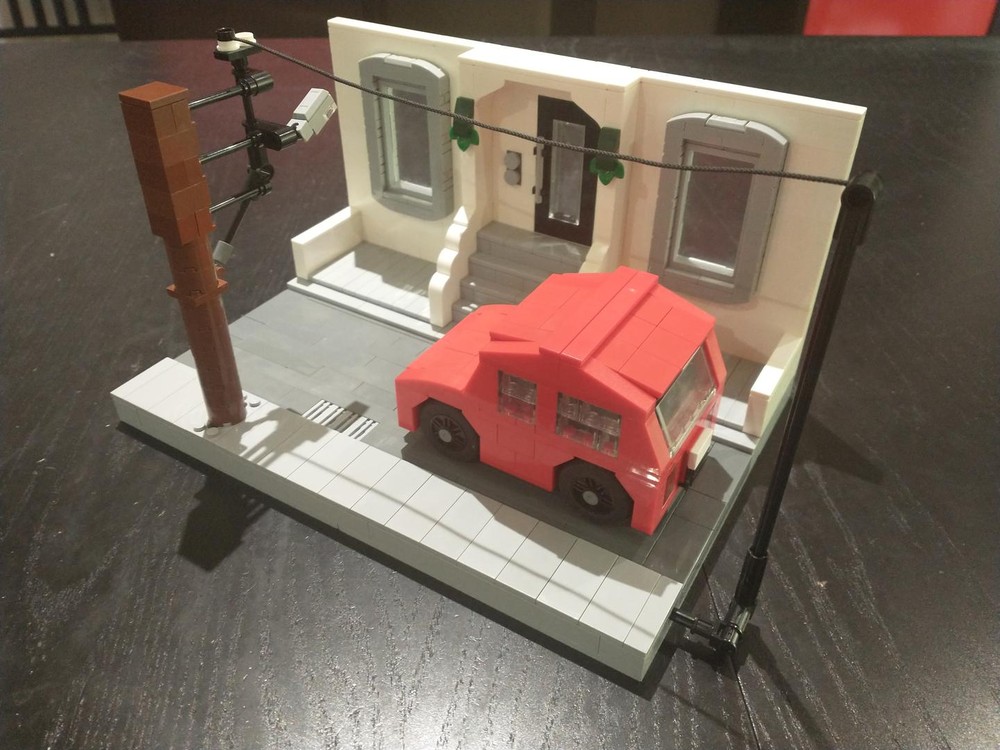 Lego Apartment Entrance & Street Diorama