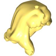 Lego Hair Long, Part over Right Shoulder, Curled Ends / Bright Light Yellow