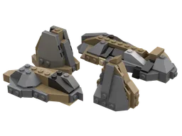 Graybrick Terrain - Large Boulder Pack