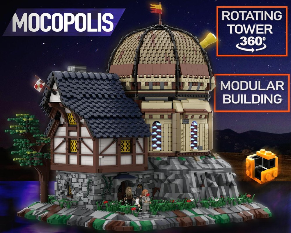 Lego Modular Medieval Observatory