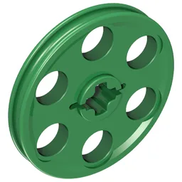 Technic Wedge Belt Wheel [aka Pulley] / Green