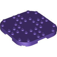 Lego Plate Round Corners 8 x 8 x 2/3 Circle with Reduced Knobs / Dark Purple