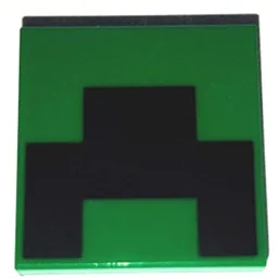 Tile 2 x 2 with Minecraft Pixels Black Rectangles Print