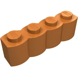 Brick Special 1 x 4 Palisade [aka Log] / Medium Nougat