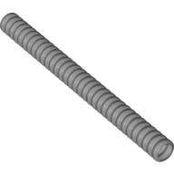 Lego Hose, Ribbed 7mm D. 11L / 8.8cm / Flat Silver