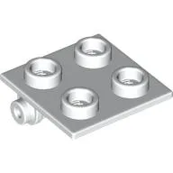 Hinge Brick 2 x 2 Top Plate Thin / White