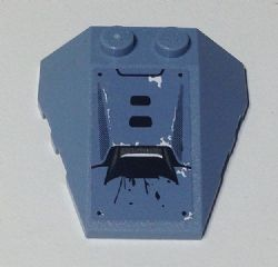 Lego Wedge 4 x 4 Triple with Stud Notches with Vent and Splatters Pattern Model Right Side (Sticker) - Set 70131