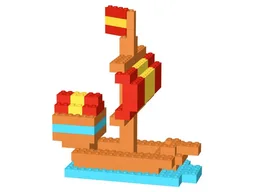 Basic sailing ship, harbor and lighthouse