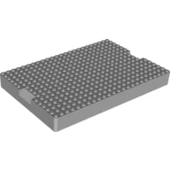 Brick Special 16 x 24 x 2 with 1 x 4 Indents on Ends (5932 Container Top) / Light Bluish Gray
