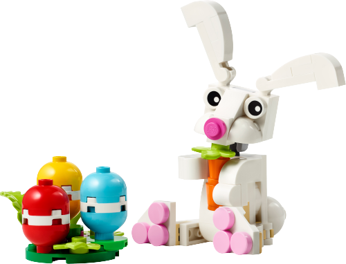 Lego Easter Bunny with Colourful Eggs