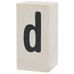 Tile Special 1 x 2 x 5/6 with Stud Hole in End with 'd' Print