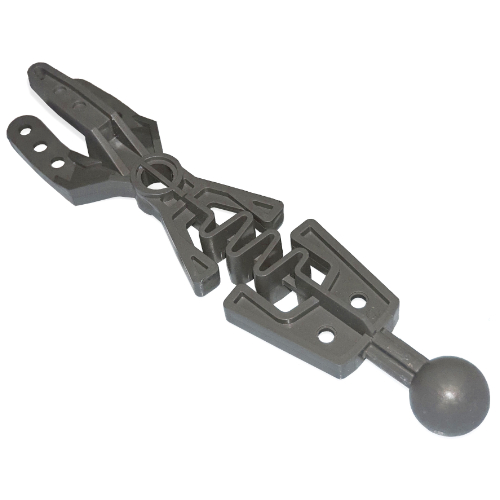 Lego Large Figure Skeletal, Arm Forked with Flexible Center and Ball Joint / Dark Gray