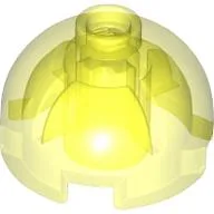 Brick Round 2 x 2 Dome Top, Hollow Stud / Trans-Neon Green