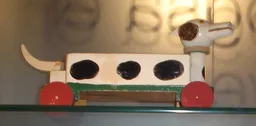 Wooden Pull-Along - Dog Carriage {Dyrevogn, Hund og And}