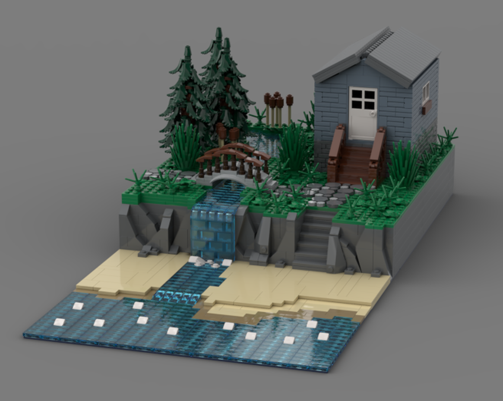 Lego Forest Stream Cabin