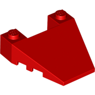 Lego Brick Wedged, Sloped 4 x 4 Taper, with Stud Notches / Red