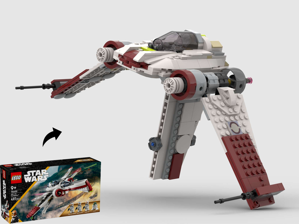 Lego V-19 Torrent Starfighter - Alternate Build of 75402 ARC-170