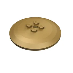 Dish 6 x 6 Inverted (Radar) with Solid Studs / Pearl Gold