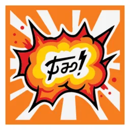 Tile 2 x 2 with Kaboom Print / Orange