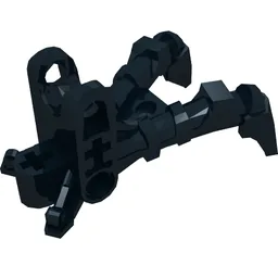 Large Figure Foot, Claw with Ball Socket, Rounded Ends / Black
