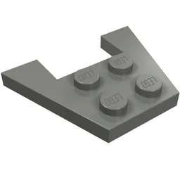 Wedge Plate 3 x 4 without Stud Notches / Dark Bluish Gray