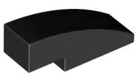 Brick Curved 3 x 1 No Studs / Black