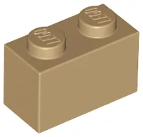 Brick 1 x 2 / Dark Tan
