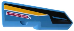 Technic, Panel Fairing #22 Very Small Smooth, Side A with 'OPTIMIZERS', Black and Yellow Stripes Pattern (Sticker) - Set 42095