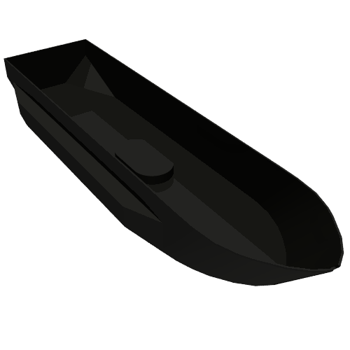 Lego Boat Hull 51 x 12 x 6 with Side Bulges / Black