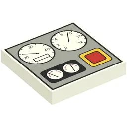 Tile 2 x 2 with Gauges Print / White