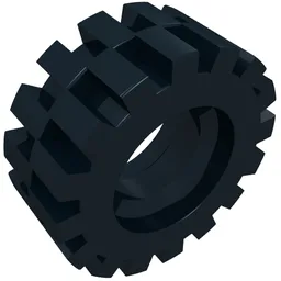 Tyre 15 x 6 Offset Tread Small / Black