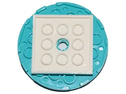 Turntable 6 x 6 x 2/3 with White Square Base, Free-Spinning (11213 / 61485)