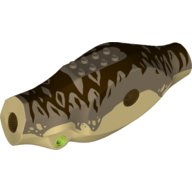 Lego Animal Body Part, Dinosaur, Tyrannosaurus Rex Body with Dark Tan Top with Dark Brown Stripes Print / Tan