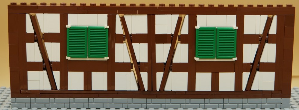 Lego How to build a half timbered wall (Wie baue ich eine Wand für ein Fachwerkhaus)