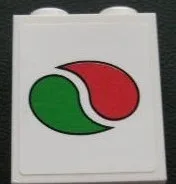 Brick 1 x 2 x 2 with Inside Stud Holder with Octan Logo Pattern (Sticker) - Set 3180
